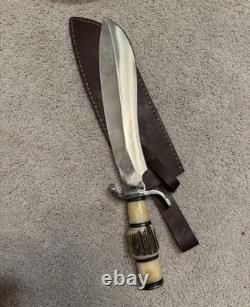 15 Custom Hunting Knife Stag & Camel Bone Handle Full Tang Blade