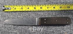 1860s Lamson Goodnow Hunting Bowie Combat Boot Knife Civil War Carved Ebony Grip