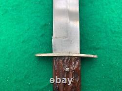 1870-1940 only Vintage KEEN KUTTER BIG 10 Beautiful BONE Hunting Knife SHEATH