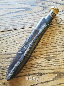 1905-10 Vintage M. S. A. CO. 6 Ideal Marbles Stag Bowie Knife Excellent Rare Case