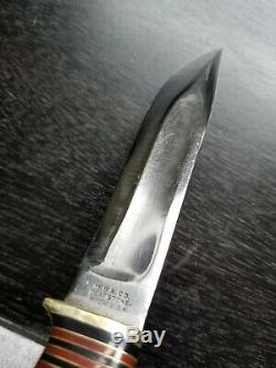 1905-10 Vintage M. S. A. CO. 6 Ideal Marbles Stag Bowie Knife Excellent Rare Case
