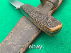 1905-1914 Only Case Tested & Sons Bradford Pa. Bone Orig. Sheath Knife