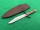 1908-1921 WILBERT BOWIE PERFECT BONE STAG scarce Vintage Hunt Knife