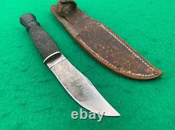 1910 TO 1920 OLCUT Union Cutlery Co Hunting Knife with vintage THISLE Handle2