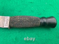 1910 TO 1920 OLCUT Union Cutlery Co Hunting Knife with vintage THISLE Handle2