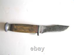 1940-65 CASE Fixed Blade Hunting Knife with Sheath, Stag Handle