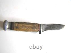 1940-65 CASE Fixed Blade Hunting Knife with Sheath, Stag Handle