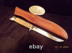 1940's Case Stag Grip 516-5 Knife withSheath Sharp Tight Ready To Work Hunting