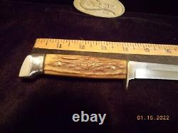 1940's Case Stag Grip 516-5 Knife withSheath Sharp Tight Ready To Work Hunting