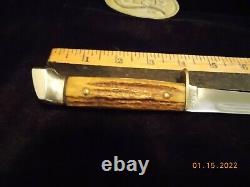 1940's Case Stag Grip 516-5 Knife withSheath Sharp Tight Ready To Work Hunting