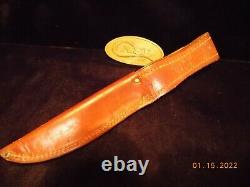 1940's Case Stag Grip 516-5 Knife withSheath Sharp Tight Ready To Work Hunting