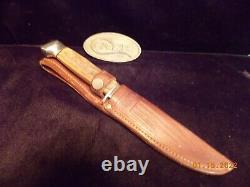 1940's Case Stag Grip 516-5 Knife withSheath Sharp Tight Ready To Work Hunting