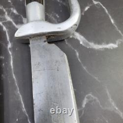 1940s Handmade Knife Snake Handle with Bone Inlay Original Leather Sheath Mexico