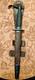 1942 WWII Style Fighting Dagger, Steel Needle Point, Leather, Sheath