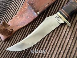 1950s 60s WESTERN L39 Skinning Hunting Knife Leather Sheath Boulder Colorado USA