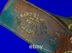 1950s Custom Handmade RANDALL Model 4 6 Hunting Knife Brown Button Sheath Stone