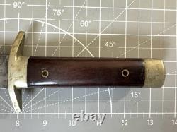 1950s EDGE BRAND Solingen Germany 068 Wood Handle Fixed Blade Bowie Knife Sheath