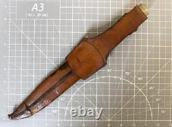 1950s EDGE BRAND Solingen Germany 068 Wood Handle Fixed Blade Bowie Knife Sheath