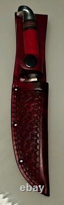 1950s No. 48BAP Western Boulder Co. USA Fixed Blade Knife Handle Leather Sheath