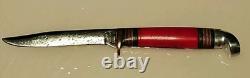 1950s No. 48BAP Western Boulder Co. USA Fixed Blade Knife Handle Leather Sheath