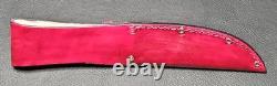 1950s No. 48BAP Western Boulder Co. USA Fixed Blade Knife Handle Leather Sheath