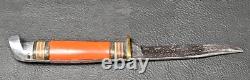 1950s No. 48BAP Western Boulder Co. USA Fixed Blade Knife Handle Leather Sheath