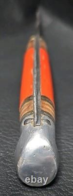 1950s No. 48BAP Western Boulder Co. USA Fixed Blade Knife Handle Leather Sheath