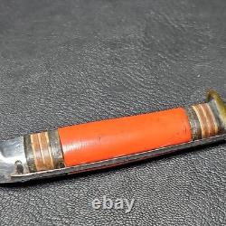 1950s No. 48BAP Western Boulder Co. USA Fixed Blade Knife Handle Leather Sheath