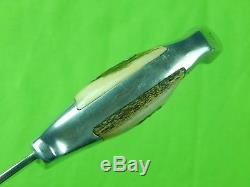 1956-58 Custom Hand Made R. H. RUANA Large S Marked Skinner Hunting Knife Sheath