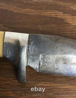 1960's RARE SOLINGEN GERMANY STAG BONE OTHELLO 5in Blade HUNTING KNIFE 9 1/2 L