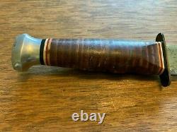 1960's USA Kabar 1207 Finger Groove Knife with Original Leather Sheath