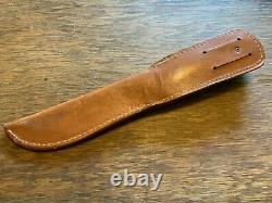 1960's USA Kabar 1207 Finger Groove Knife with Original Leather Sheath