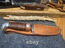 1965-1969 CaseXX 323-5 Fixed Blade Hunting Knife Original Sheath Nice Condition