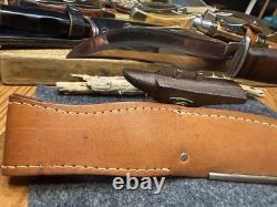 1965-1969 CaseXX 323-5 Fixed Blade Hunting Knife Original Sheath Nice Condition
