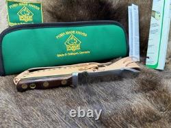 1967 Puma 6399 White Hunter With Jacaranda Handles With Green Puma Pouch Mint