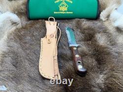 1967 Puma 6399 White Hunter With Jacaranda Handles With Green Puma Pouch Mint