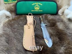 1967 Puma 6399 White Hunter With Jacaranda Handles With Green Puma Pouch Mint