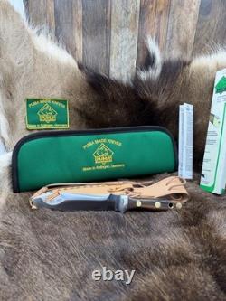 1967 Puma 6399 White Hunter With Jacaranda Handles With Green Puma Pouch Mint