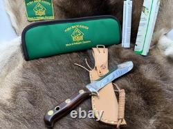 1967 Puma 6399 White Hunter With Jacaranda Handles With Green Puma Pouch Mint