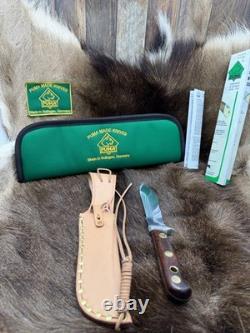 1967 Puma 6399 White Hunter With Jacaranda Handles With Green Puma Pouch Mint