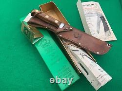 1969 PUMA SCARACE WHITE HUNTER 54YRS OLD rare KNIFE, SHEATH, BOX & papers