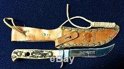 1973 Vintage PUMA 6394 Hunter's Companion Knife with Stag Handle Excellent