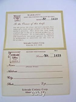 1975 Schrade Loveless RL-2 Drop Point Hunter with Sheath, Original Papers and Box