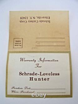 1975 Schrade Loveless RL-2 Drop Point Hunter with Sheath, Original Papers and Box