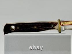 1977 Puma 6397 Hunter's Pal Knife Stag Handles & Leather Sheath Pouch Mint
