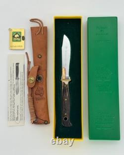 1977 Puma 6397 Hunter's Pal Knife Stag Handles & Leather Sheath Pouch Mint