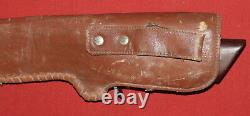 1983 Hand Made steel hunting bowie knife with leather sheath