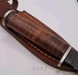 1986 (j) Western Usn Seabee L71 Knife, With Sheath