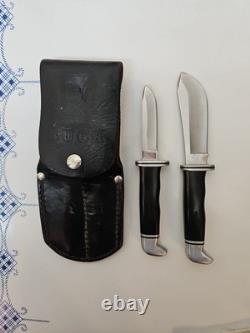 1988/89 Buck Fixed Blade Knife Set 117 With 116 CAPER+103 SKINNER / SHEATH Vintage