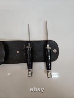 1988/89 Buck Fixed Blade Knife Set 117 With 116 CAPER+103 SKINNER / SHEATH Vintage